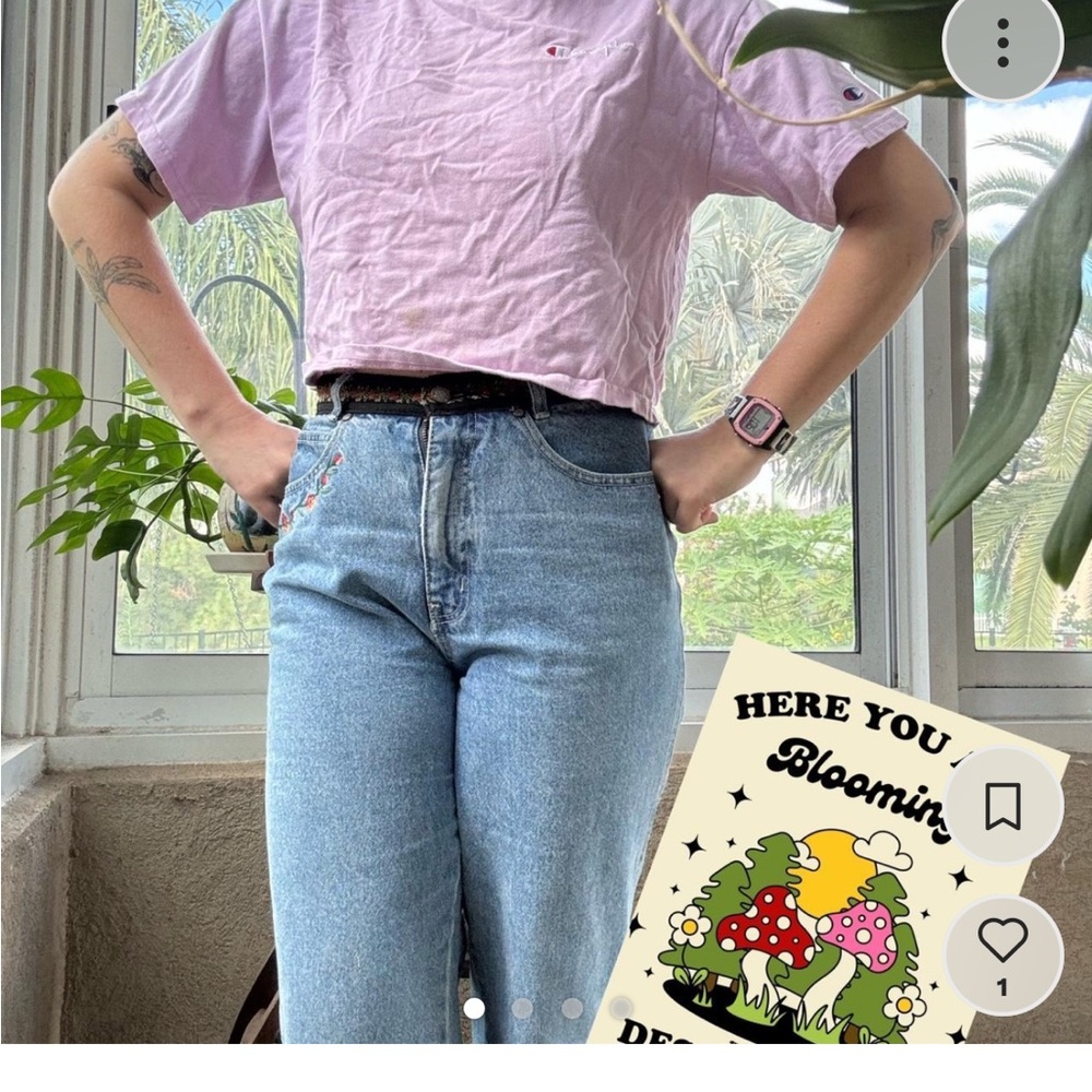 Pink champion cropped tee